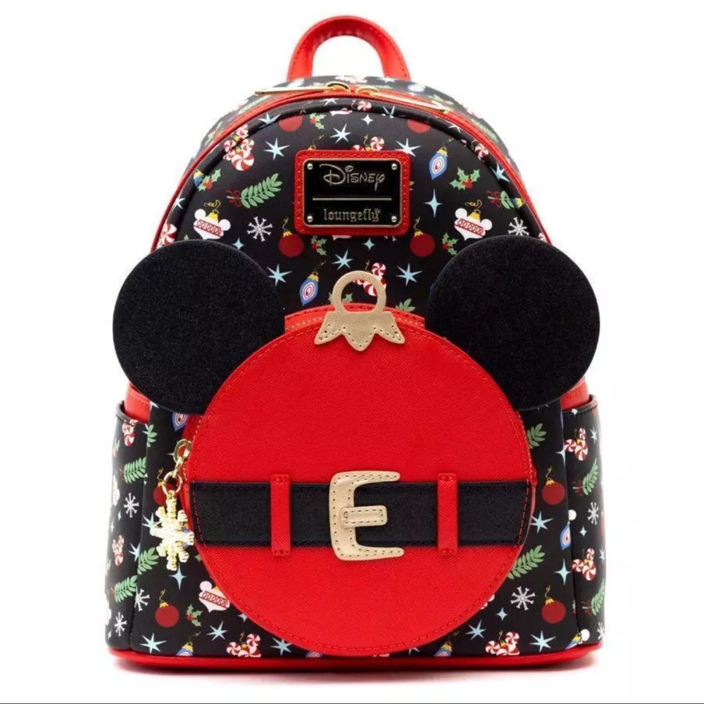 Loungefly Disney Mickey Ornament Mini Backpack Holiday Christmas NEW